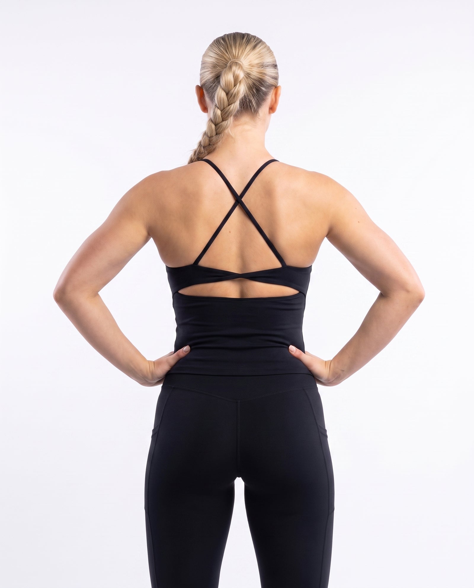 Black Twist Back Top
