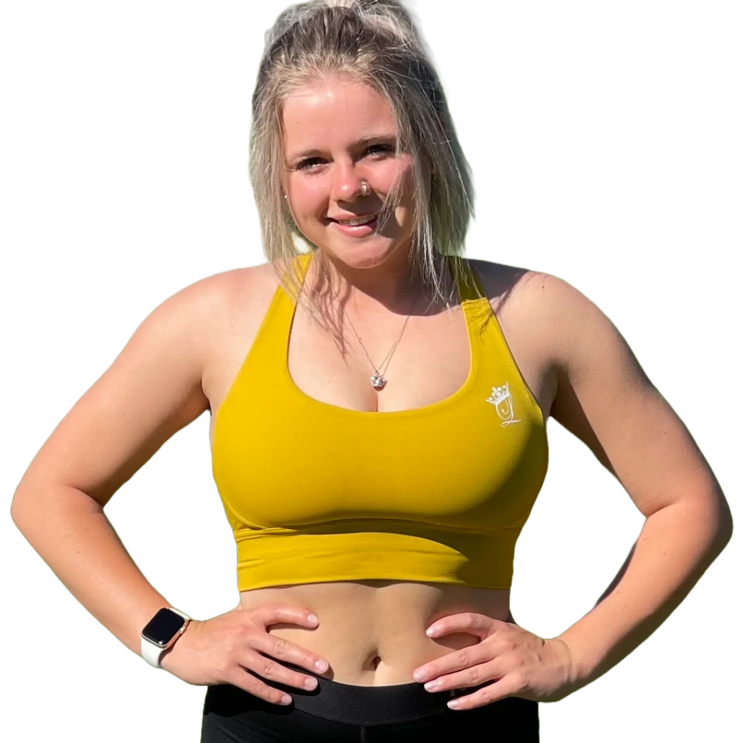 Brassière de sport jaune