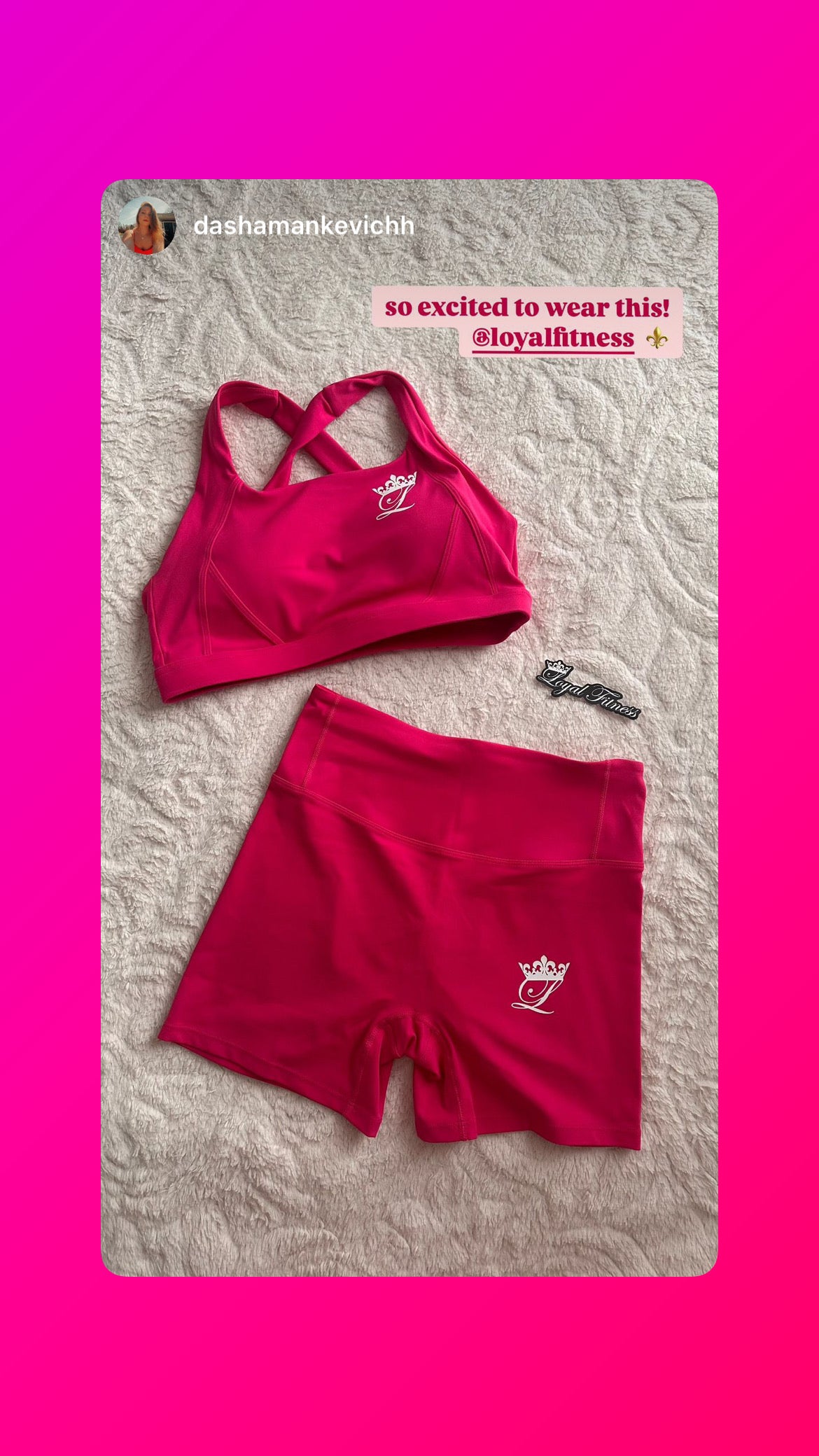 Pink Sports Bra