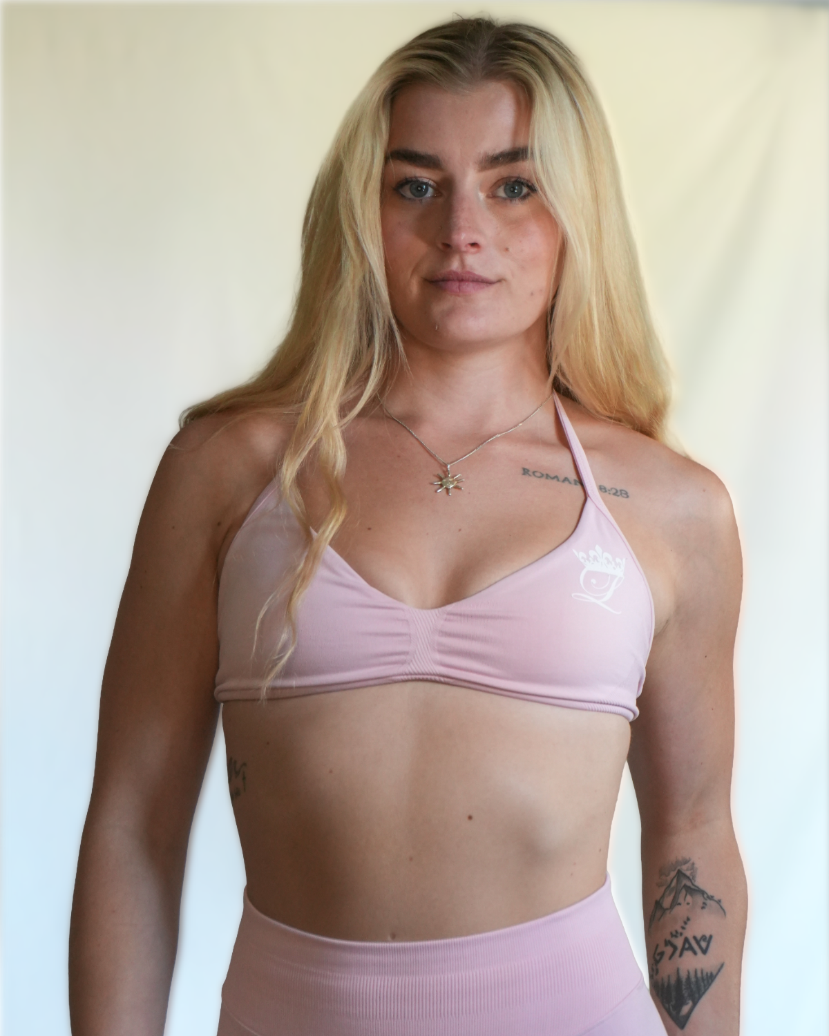 Strappy bra Baby Pink