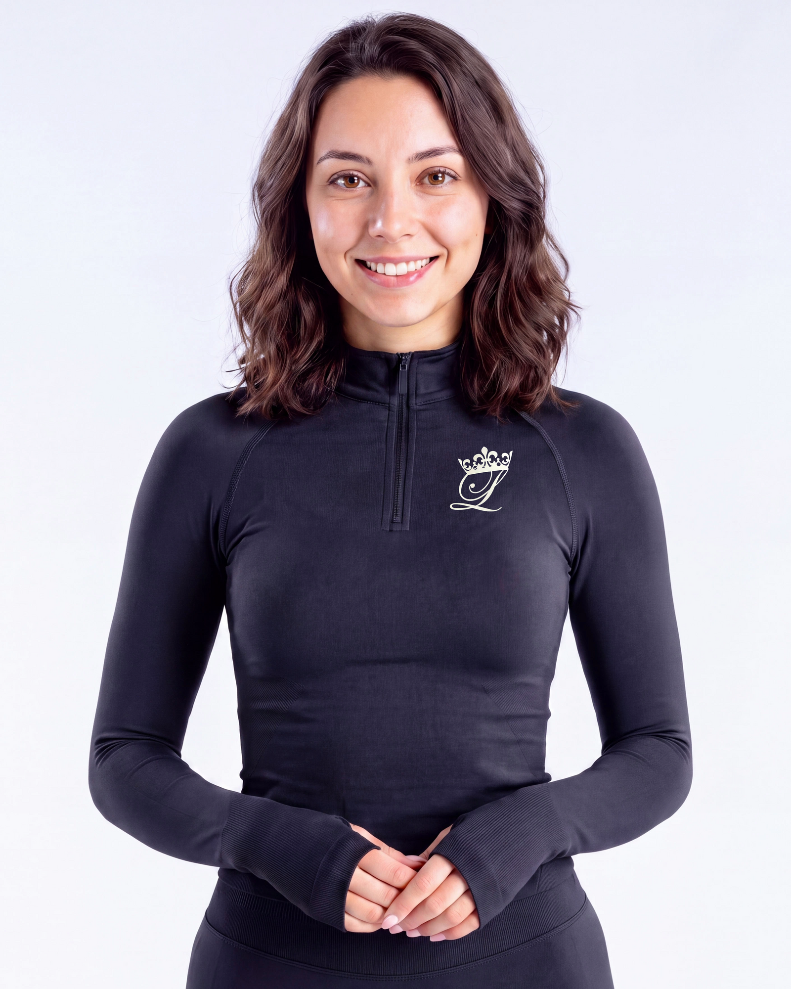 Black Half Zippy