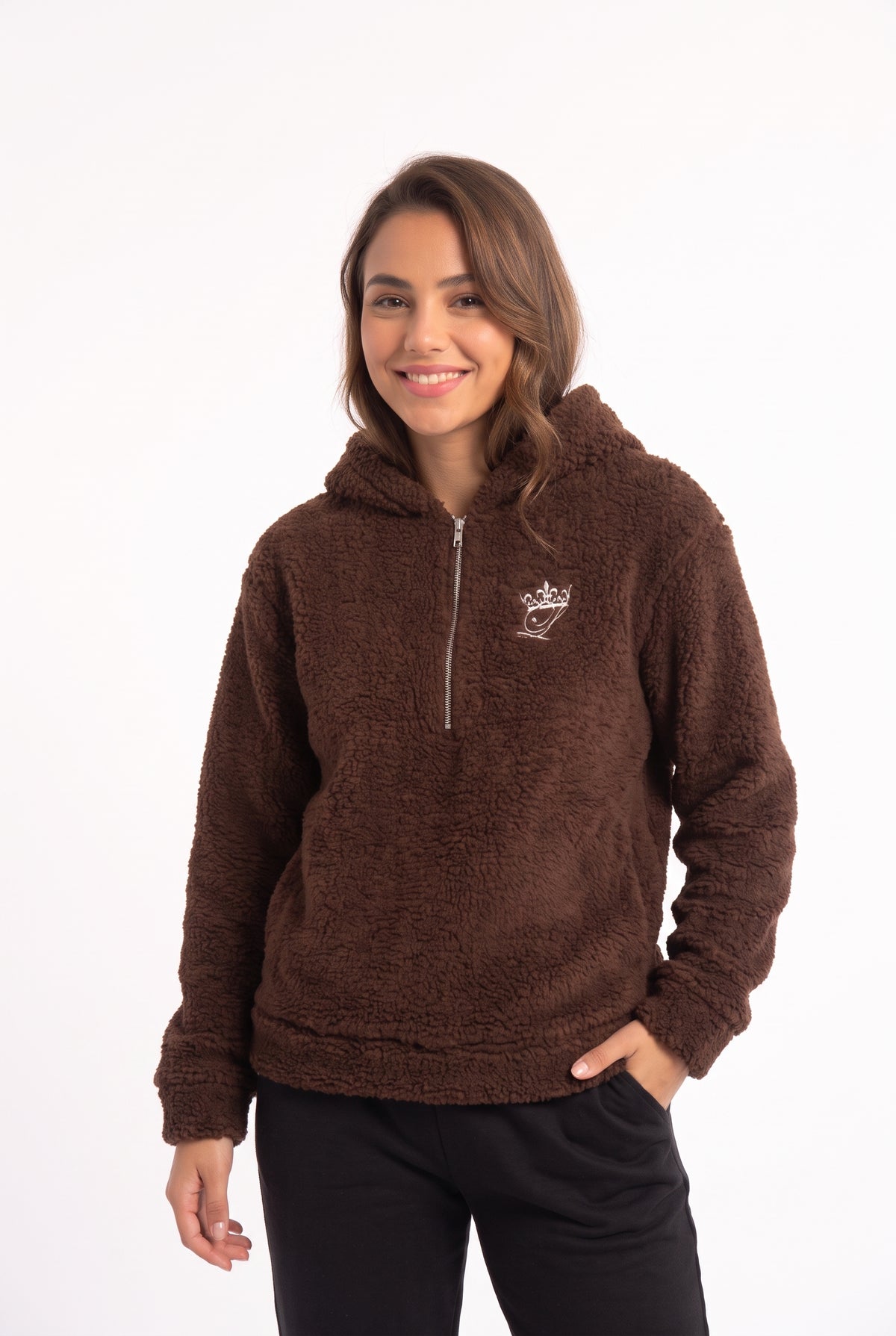 Fluff Hoodie Chocolate