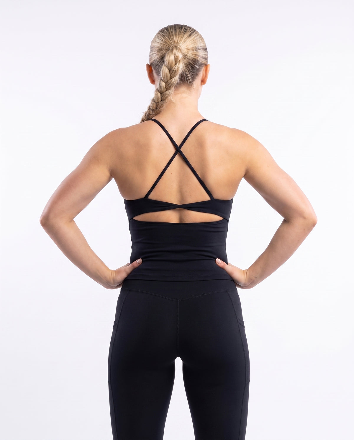 Black Twist Back Top